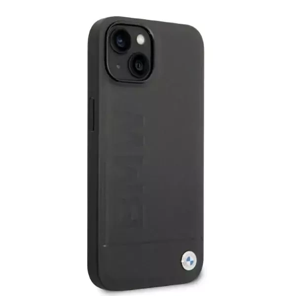 Original Case IPHONE 14 PLUS BMW Leather Stamp MagSafe (BMHMP14MSLLBK) black