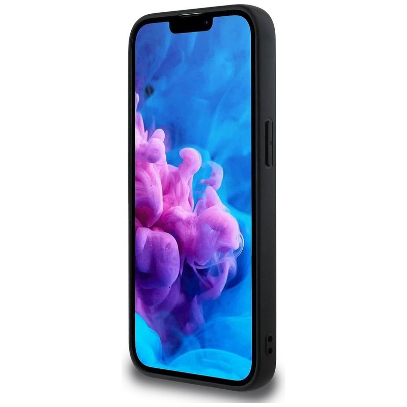 GUESS futerał do IPHONE 16e (SE 4 2025) kompatybilny z MagSafe GUHMPSE4PGBTMK (Grained PU Hot Stamp Peony Triangle Logo) czarny