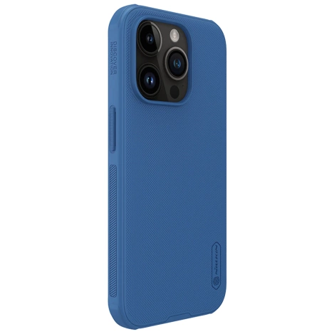 Nillkin Super Frosted Shield Pro verstärkte Hülle für iPhone 15 Pro – blau