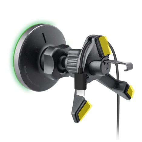 Smartphone holder with wireless charger SBS TESUPMAGWIR15W for air vent, compatible with MagSafe - black