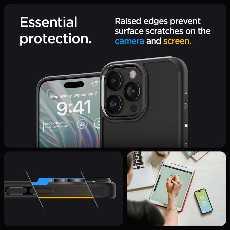 Spigen ULTRA HYBRID IPHONE 15 PRO MAX MATTSCHWARZ