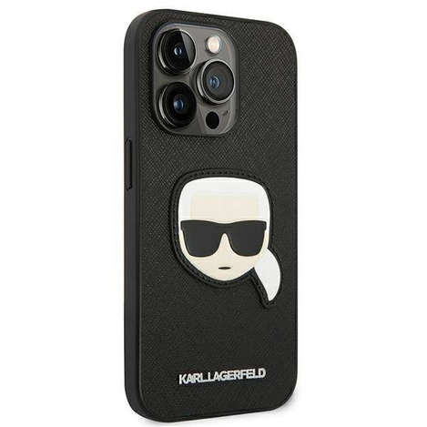 Karl Lagerfeld Saffiano Karl Head Patch Case – Etui iPhone 14 Pro (czarny)