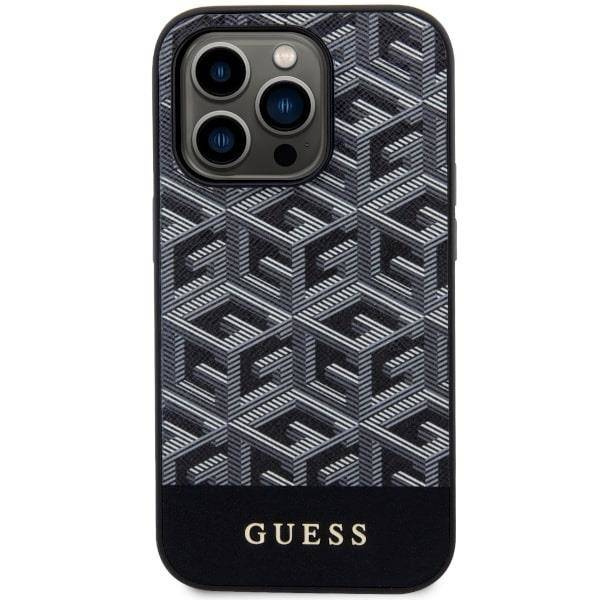 Guess GUHMP14XHGCFSEK iPhone 14 Pro Max 6.7" black/black hardcase GCube Stripes MagSafe