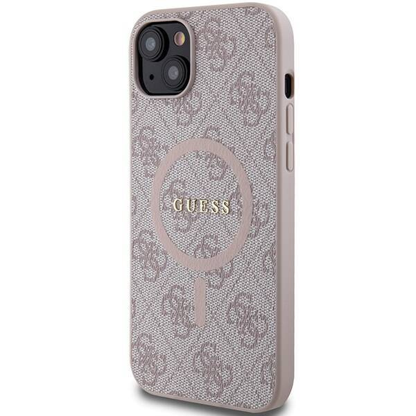 Oryginalne Etui GUESS Hardcase GUHMP14SG4GFRP do iPhone 14 (Kompatybilny z Magsafe / 4G Ring classic logo / różowy)