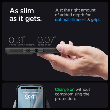 Spigen ULTRA HYBRID MAG MAGSAFE IPHONE 15 PRO MAX FROST SCHWARZ