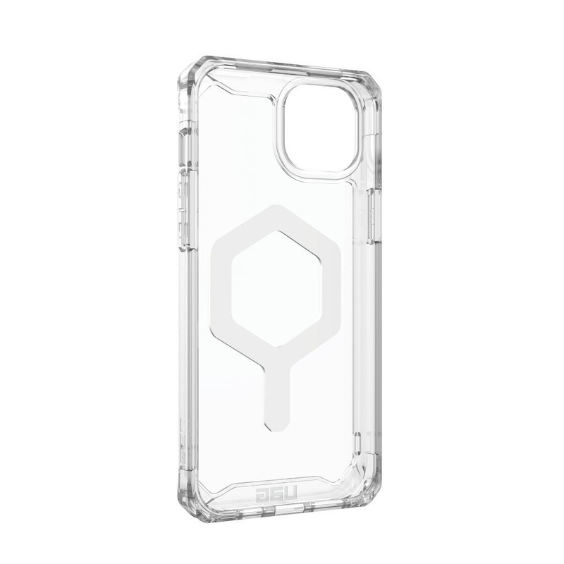 UAG Plyo MagSafe - Schutzhülle für iPhone 15 Plus kompatibel mit MagSafe (eisweiß)