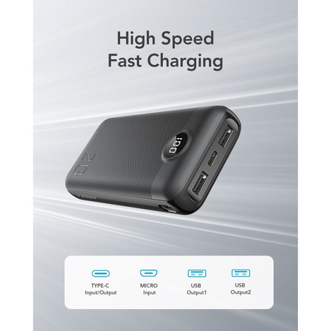 Bateria zewnętrzna (Powerbank) VEGER L20S - 20 000mAh LCD Quick Charge PD 20W biały (VP2039PD  / W2039PD )