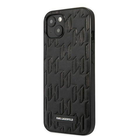Karl Lagerfeld KLHCP13SMNMP1K iPhone 13 mini 5,4&quot; Hardcase schwarz / schwarzes Monogram Plaque