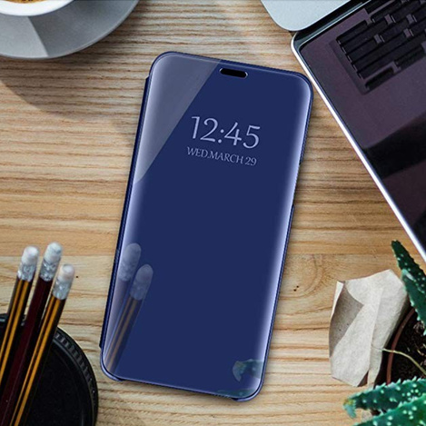 Etui Smart Clear View do Samsung A25 5G (global) niebieske