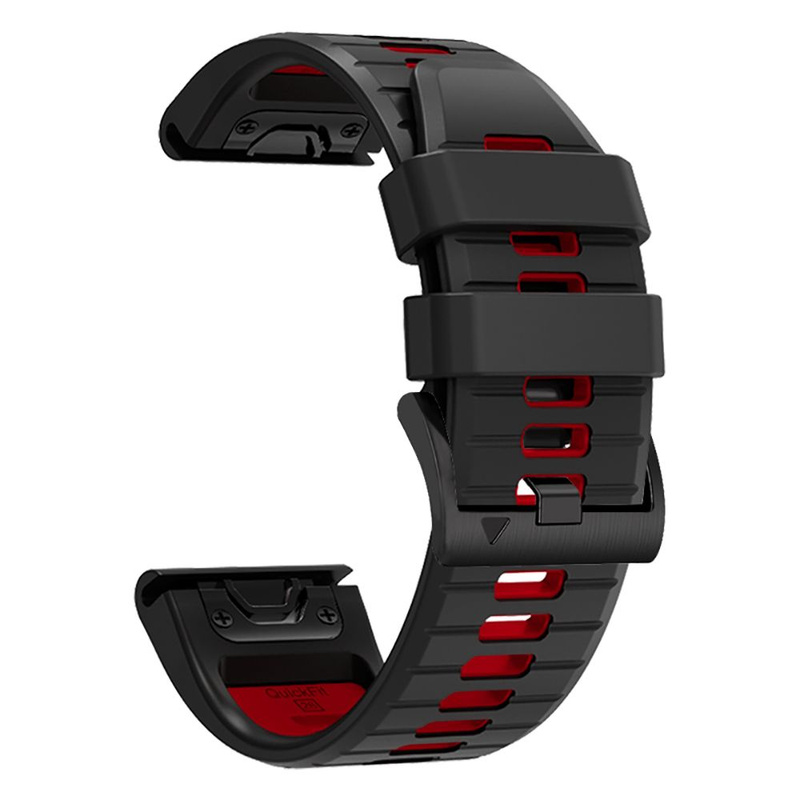 Armband für GARMIN FENIX 3 / 5X / 3HR / 5X PLUS / 6X / 6X PRO / 7X Tech-Protect IconBand Schwarz und Rot