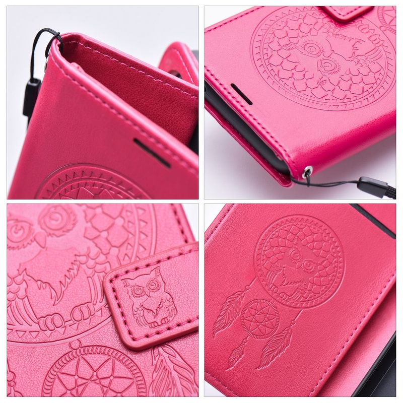 Kabura MEZZO Book do IPHONE 15 Pro łapacz snów magenta