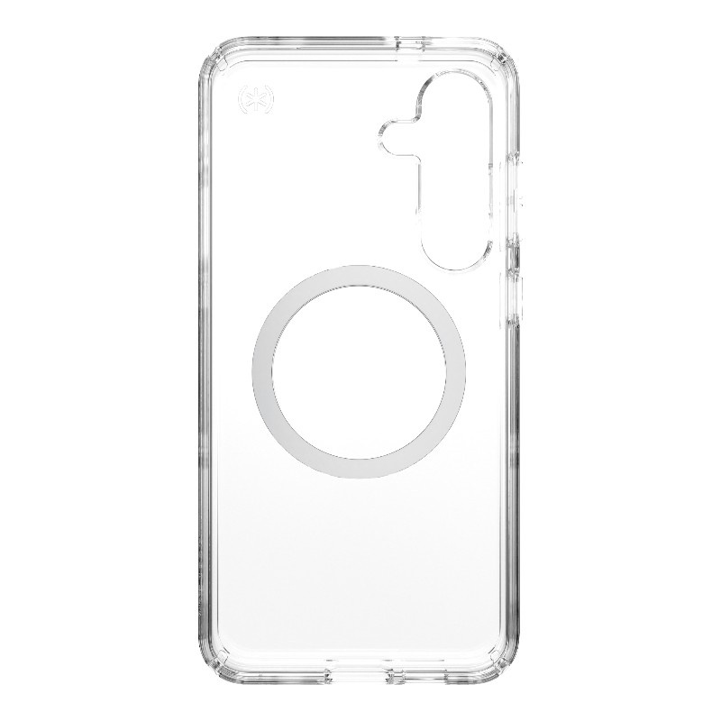 Speck Presidio Perfect-Clear Magnet - Etui Samsung Galaxy S25+ / S24+ MagSafe (Clear / Chrome Finish / Serene Silver)