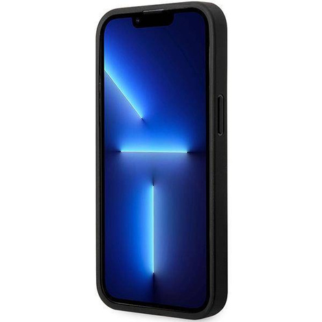 Original Case IPHONE 14 PRO MAX BMW Hardcase Leather Blue Dots (BMHCP14X22RBDK) black