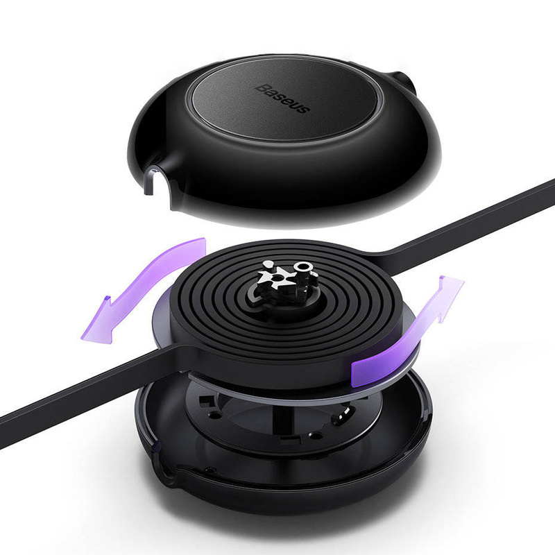 Baseus Bright Mirror 2 einziehbares Kabel 3in1 USB Type C - Micro USB + Lightning + USB Type C 3.5A 1.1m schwarz (CAMJ010201)