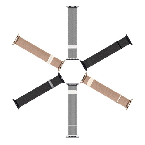 Strap for APPLE WATCH 42 / 44 / 45 MM Dux Ducis Strap Milanese gold