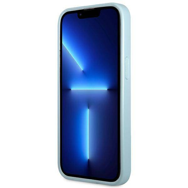 Original Case IPHONE 13 PRO Guess Hardcase Saffiano 4G Small Metal Logo (GUHCP13LPS4MB) blue