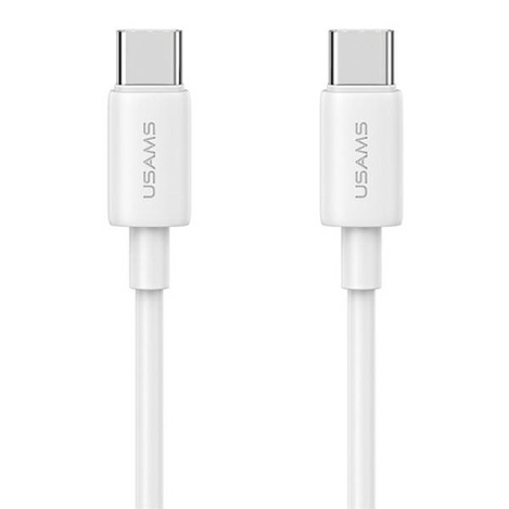 USAMS Kabel USB-C na USB-C 60W 1m Fast Charging YD Series biały/white SJ711USB02 (US-SJ711)