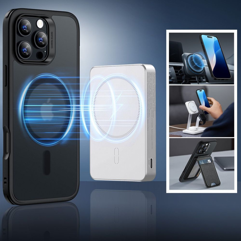 ESR CLASSIC HYBRID HALOLOCK MAGSAFE & TEMPERED GLASS IPHONE 16 PRO MAX FROSTED BLACK