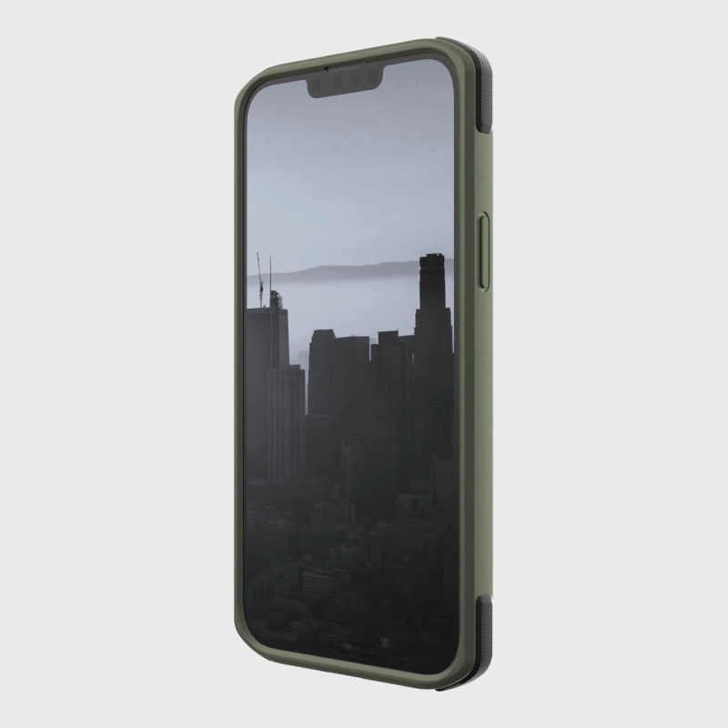 Raptic X-Doria Secure Case iPhone 14 mit gepanzerter MagSafe-Hülle grün