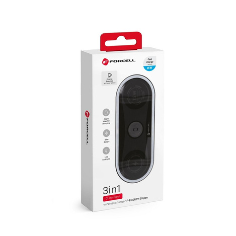 FORCELL Szybka Ładowarka Indukcyjna F-ENERGY Ellipse 3w1 Quick Charge 15W