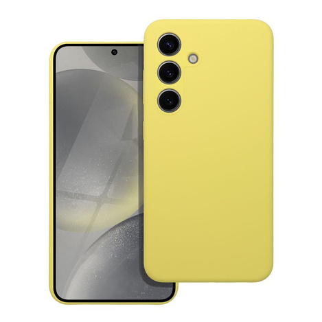 Futerał SILICONE 2mm do SAMSUNG S25 żółty