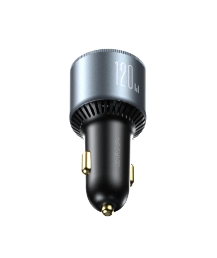 Joyroom JR-CCN07 Autoladegerät 120 W 2xUSB-C USB-A + USB-C-Kabel 100 W – Dunkelgrau