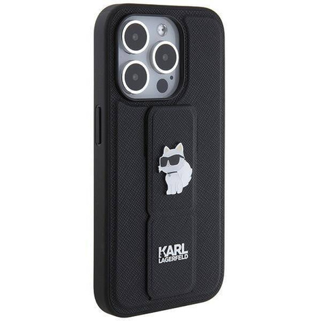 Karl Lagerfeld nakładka do iPhone 14 Pro Max 6,7&quot; KLHCP14XGSACHPK HC GRIPSTAND SAFFIANO CHOUPETTE PINS czarna