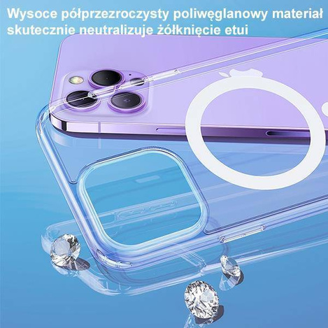 Etui IPHONE 14 PLUS USAMS Ice Magnet (IP14MBC01) transparentne