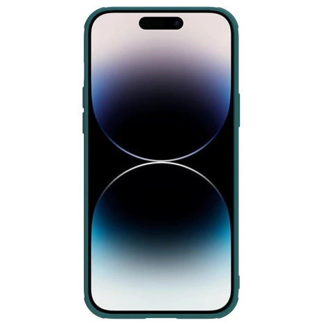 Nillkin CamShield Leather S Case iPhone 14 Pro Max Hülle mit Kameraabdeckung grün