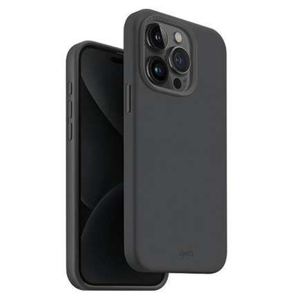 Case APPLE IPHONE 15 PRO UNIQ Lino Hue Magclick Charging gray