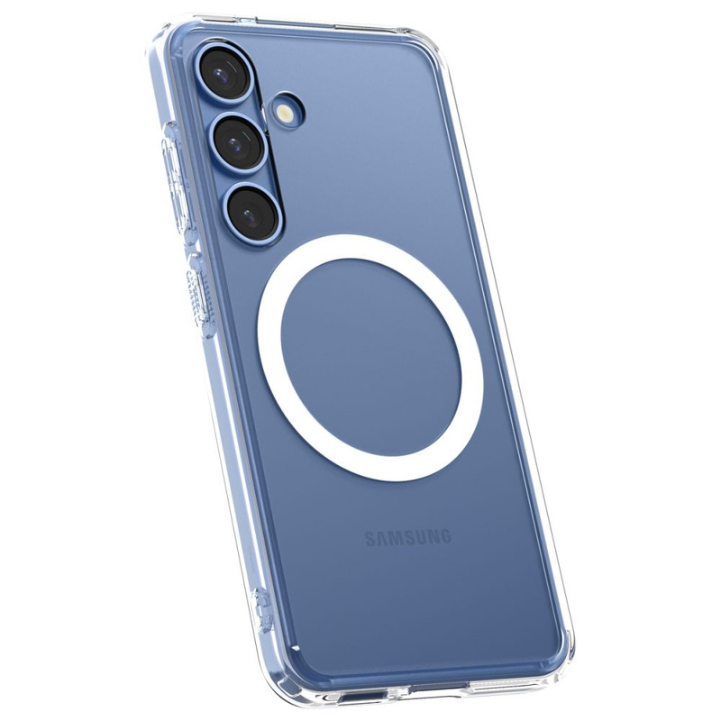 Spigen nakładka Ultra Hybrid Mag MagSafe do Samsung Galaxy S25+ Przezroczysta Biała