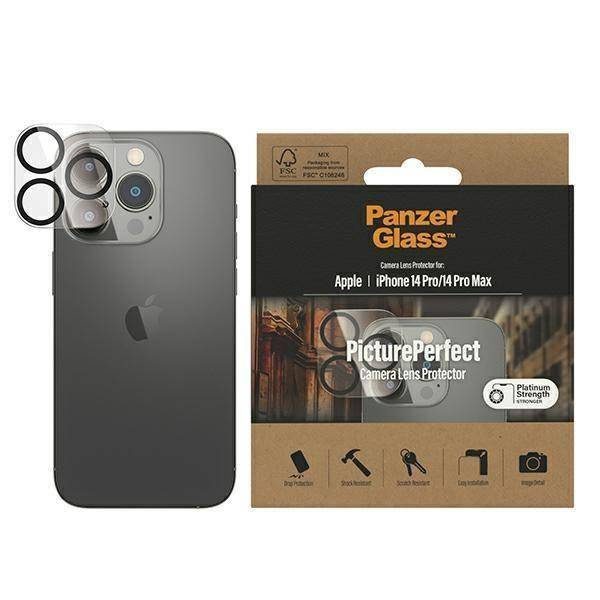 Gehärtetes Glas für Kamera IPHONE 14 PRO / 14 PRO MAX PanzerGlass Camera Protector Platinium Strength (0400)