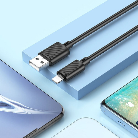 HOCO kabel USB do iPhone Lightning 8-pin 2,4A Gratifed X88 czarny