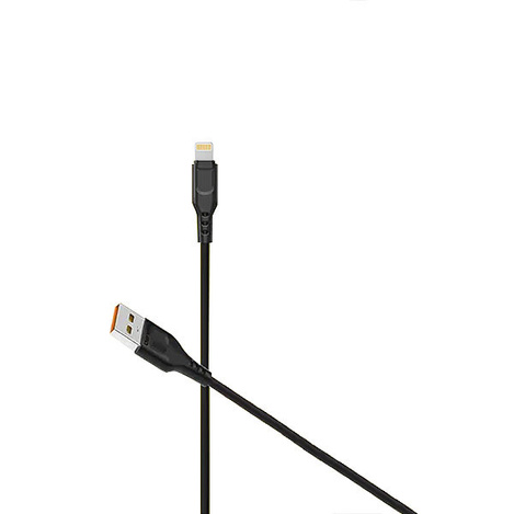 KABEL USB IPHONE DENMEN CZARNY 2.4A 1M D01L