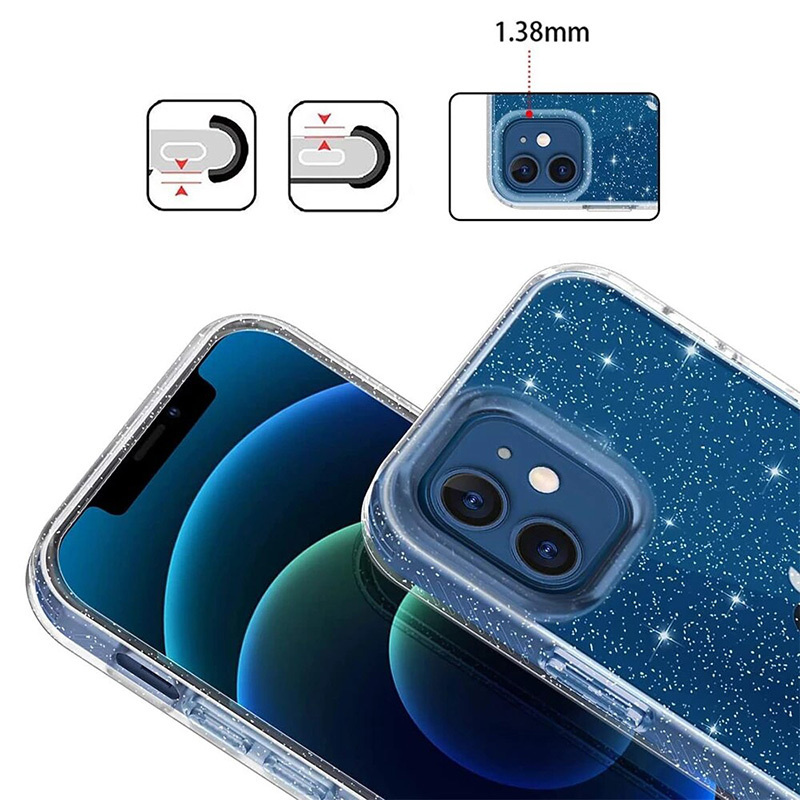 Crystal Glitter Case do Xiaomi Redmi Note 11 Pro/Note 11 Pro 5G Srebrny