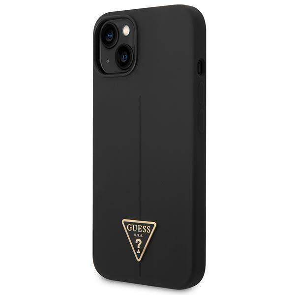 Guess Silicone Triangle Logo - Etui iPhone 14 Plus (czarny)