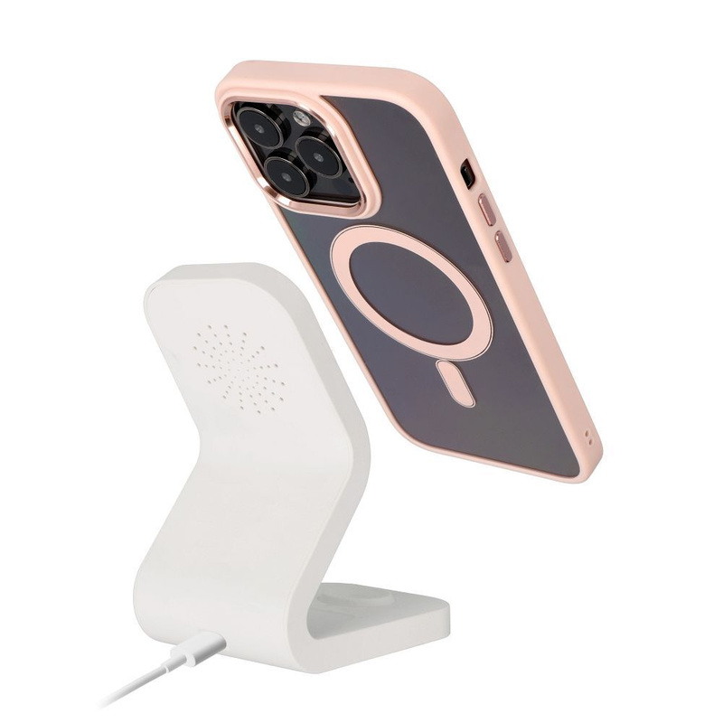 Futerał COLOR EDGE MAG COVER kompatybilny z MagSafe do IPHONE 16 Plus różowy