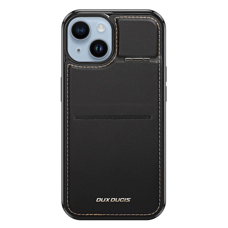 3 in 1 Case for iPhone 14 Plus with MagSafe Wallet RFID Blocking Stand Dux Ducis Rafi Mag - Black