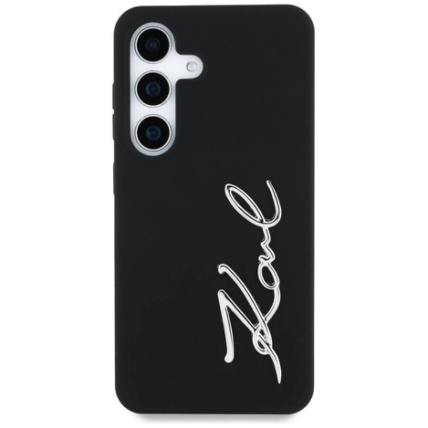 Karl Lagerfeld nakładka HC Silicone Sign Metal Logo do Samsung Galaxy S25 czarna