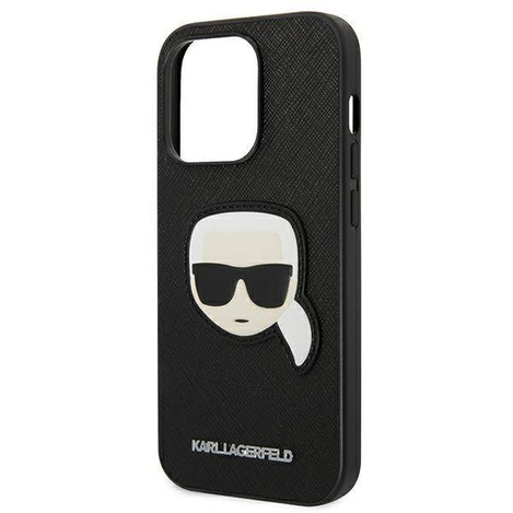 Karl Lagerfeld Saffiano Karl Head Patch Case – Etui iPhone 14 Pro (czarny)
