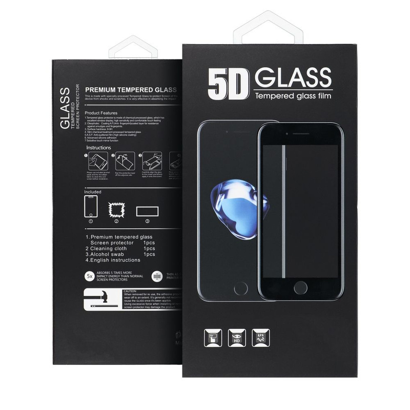 Tempered Glass 5D XIAOMI 12T / 12T PRO Full Glue black
