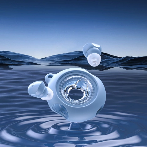 Słuchawki Choetech BH-T22 LightAura VocalSound bezprzewodowe TWS Bluetooth 5.3 - niebieskie