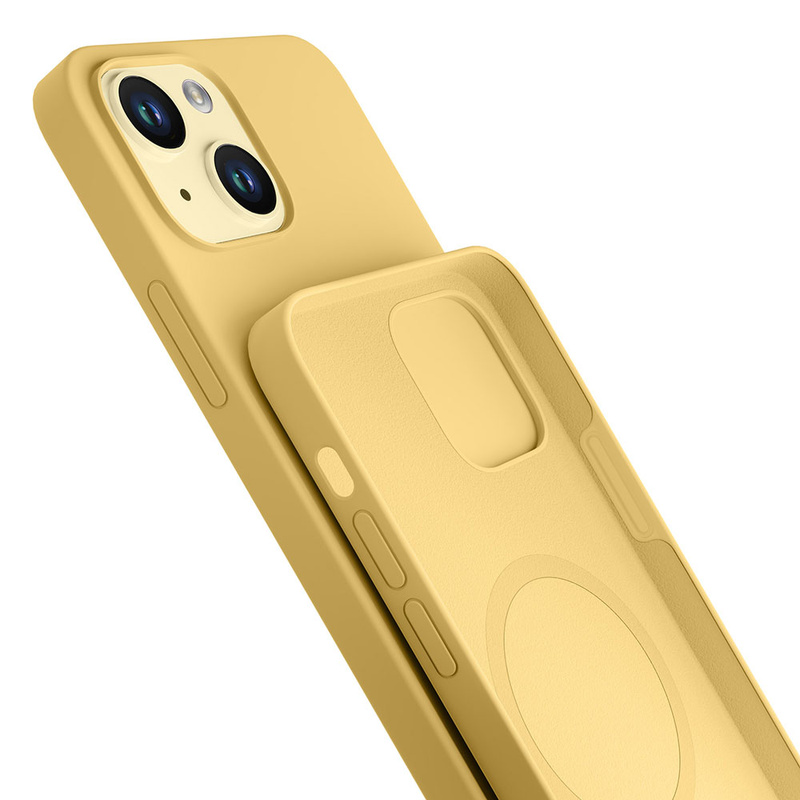 Apple iPhone 15 - 3mk Hardy Silicone MagCase Yellow