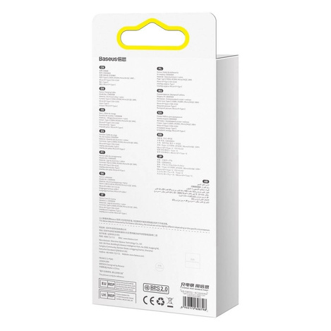 Baseus Flash Series II kabel USB Typ C / USB Typ A - USB Typ C / Lightning / micro USB 100 W 1,5 m fioletowy (CASS030205)