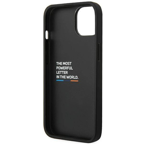 Hülle BMW BMHCP14S22NBCK iPhone 14 6.1 &quot;schwarz / schwarzes Leder Carbon