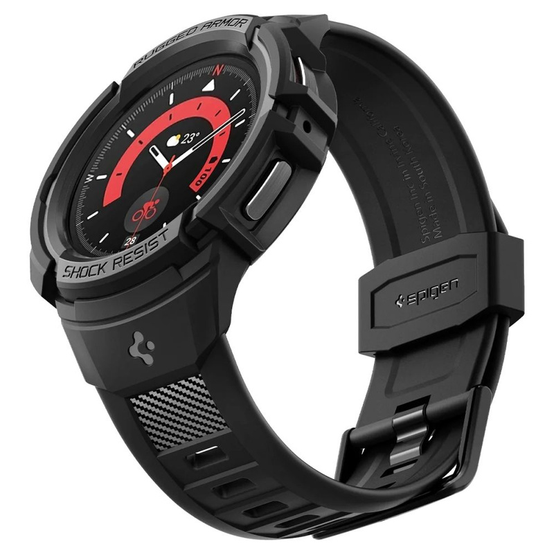 Spigen RUGGED ARMOR „PRO“ Watch UHR 5 PRO (45 MM) SCHWARZ