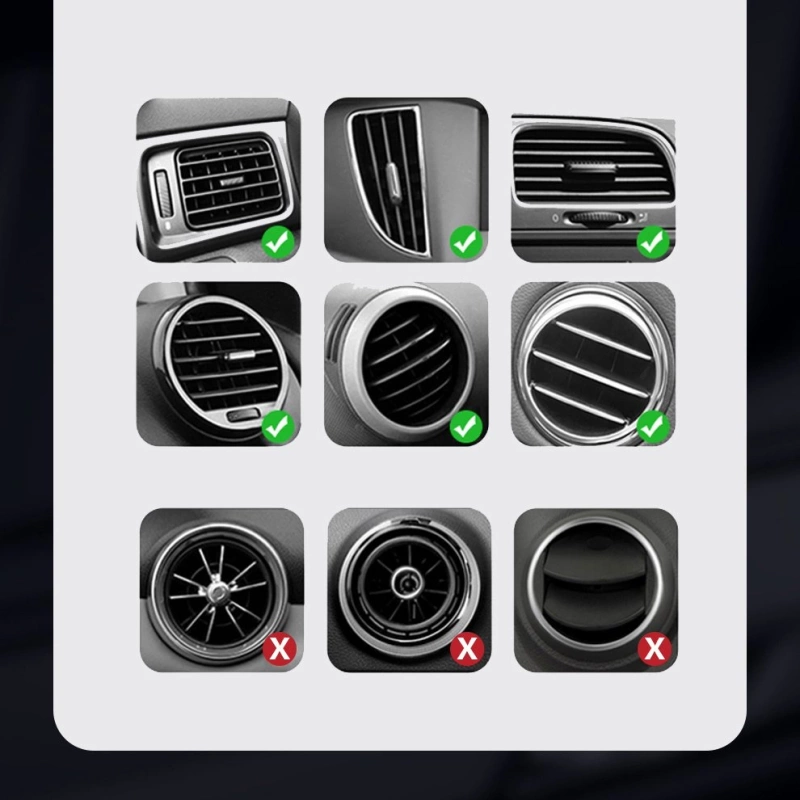 Baseus Cube grawitacyjny uchwyt samochodowy na kratkę wentylacyjną nawiew na telefon czarny (SUYL-FK01)