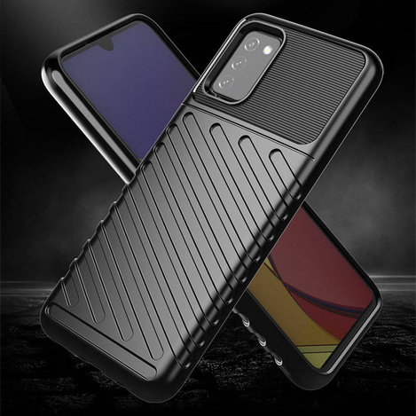 Thunder Case elastyczne pancerne etui pokrowiec Samsung Galaxy A03s czarny