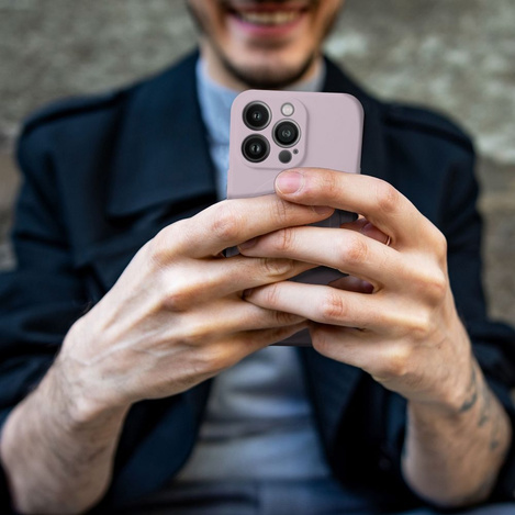 Futerał SILICONE MAG COVER kompatybilny z MagSafe do IPHONE 16 Plus różowy