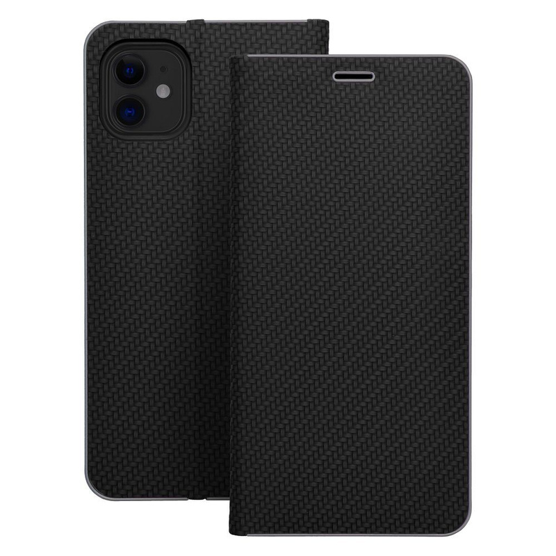 Kabura LUNA Book Carbon do IPHONE 16 Plus czarny